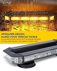 LUMENIX Rooftop Strobe Beacon Lights Bar Amber LED
