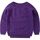Peecabe Toddler Baby Girl Boy Cable Knit Sweater Cotton Infant Pullover Crewneck Long Sleeve Sweatshirt Fall Winter