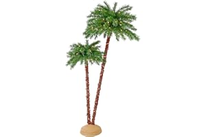 Puleo International 3.5 6 Foot Pre-Lit Artificial Palm Tree with 175 UL Lights