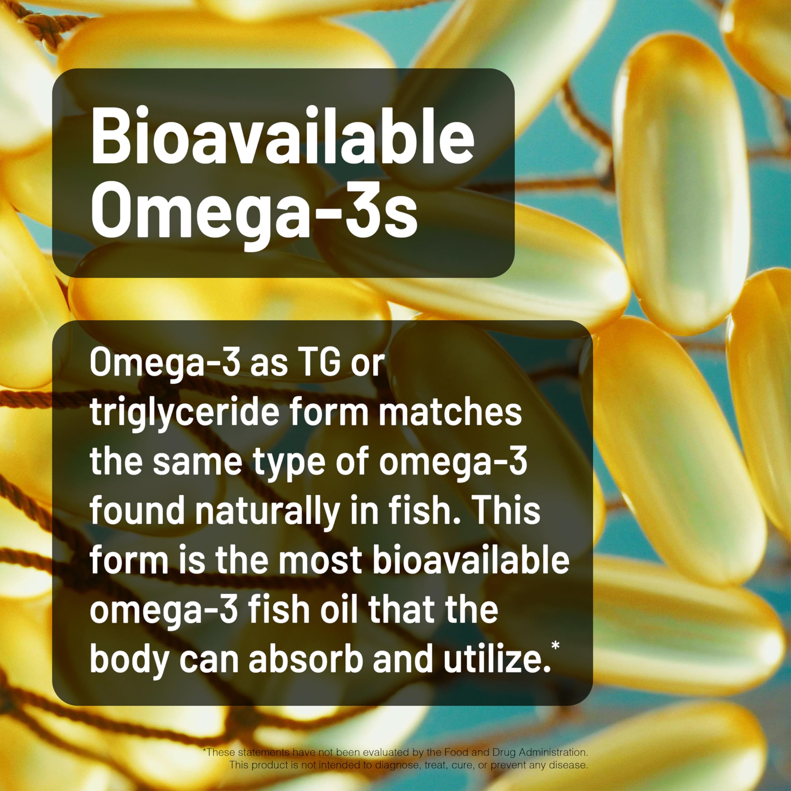 NatureWise Ultra Omega 3 Fish Oil 2200 mg - Triglyceride Form - Lemon Flavor - Wild-Caught Fish Oil + EPA & DHA - Supports Brain & Heart Health - Burpless, Non-GMO - 60 Softgels[1-Month Supply]