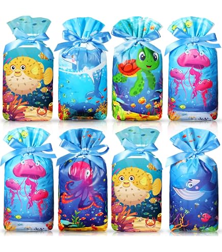 Pajean Under The Sea Party Favor Bags - 18 Pack Ocean Animal Goodie Bags - View #5