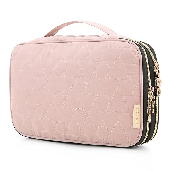 BAGSMART Travel Jewellery Organizer Bag Large Doublelayer Jewelry Case