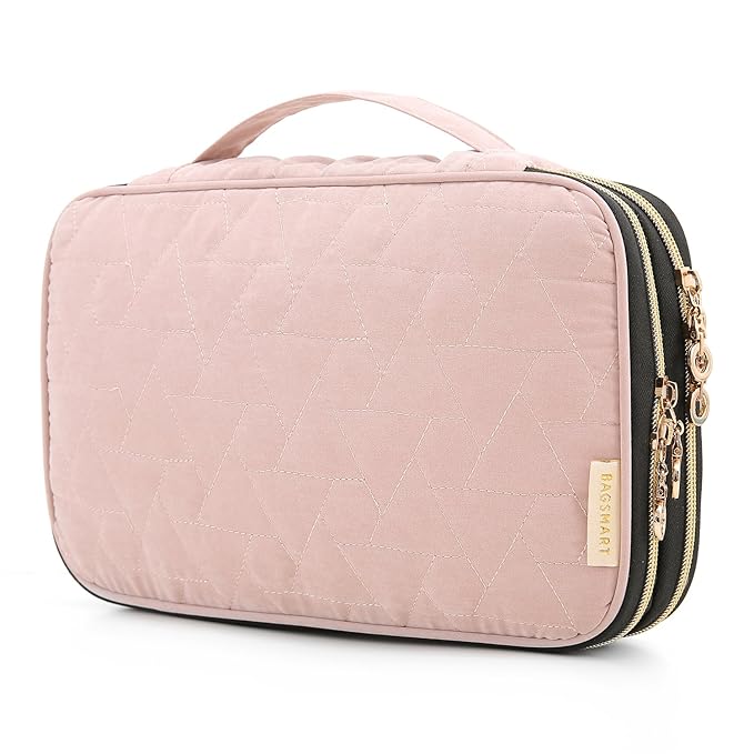 BAGSMART Travel Jewellery Organizer Bag Large Doublelayer Jewelry Case