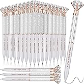 Sayglossy 48 Pcs Diamond Pens Bulk Crystal Bridal Shower Gifts Cute Metal Bling Ballpoint Pens Crystal Topped Writing Instruments Gifts for Women Bridesmaid Wedding Party Coworkers Office Supplies