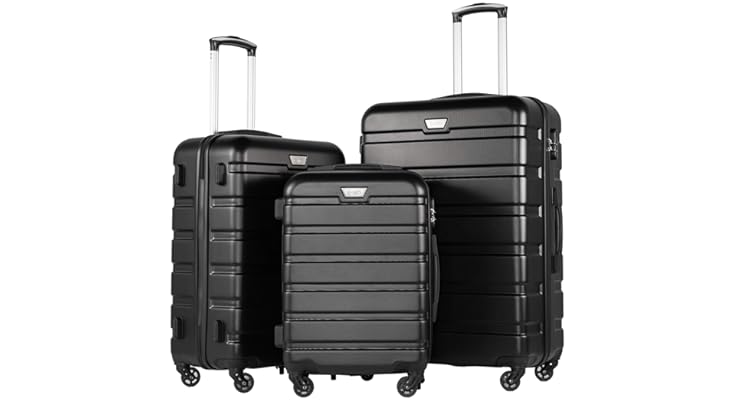 coolife luggage 3 piece set suitcase