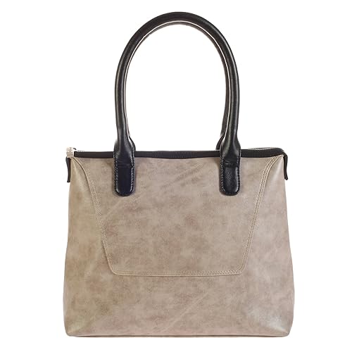 Khadims Womens PU Tote Handbag (Beige)