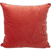 Creative Co-Op Cotton Velvet Square Pillow, Finish, Rust Color