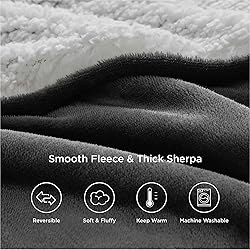 Bedsure Sherpa Fleece Throw Blanket Twin Size for