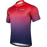 ROTTO Cycling Jersey Mens Bike Shirt Short Sleeve Gradient Color Series