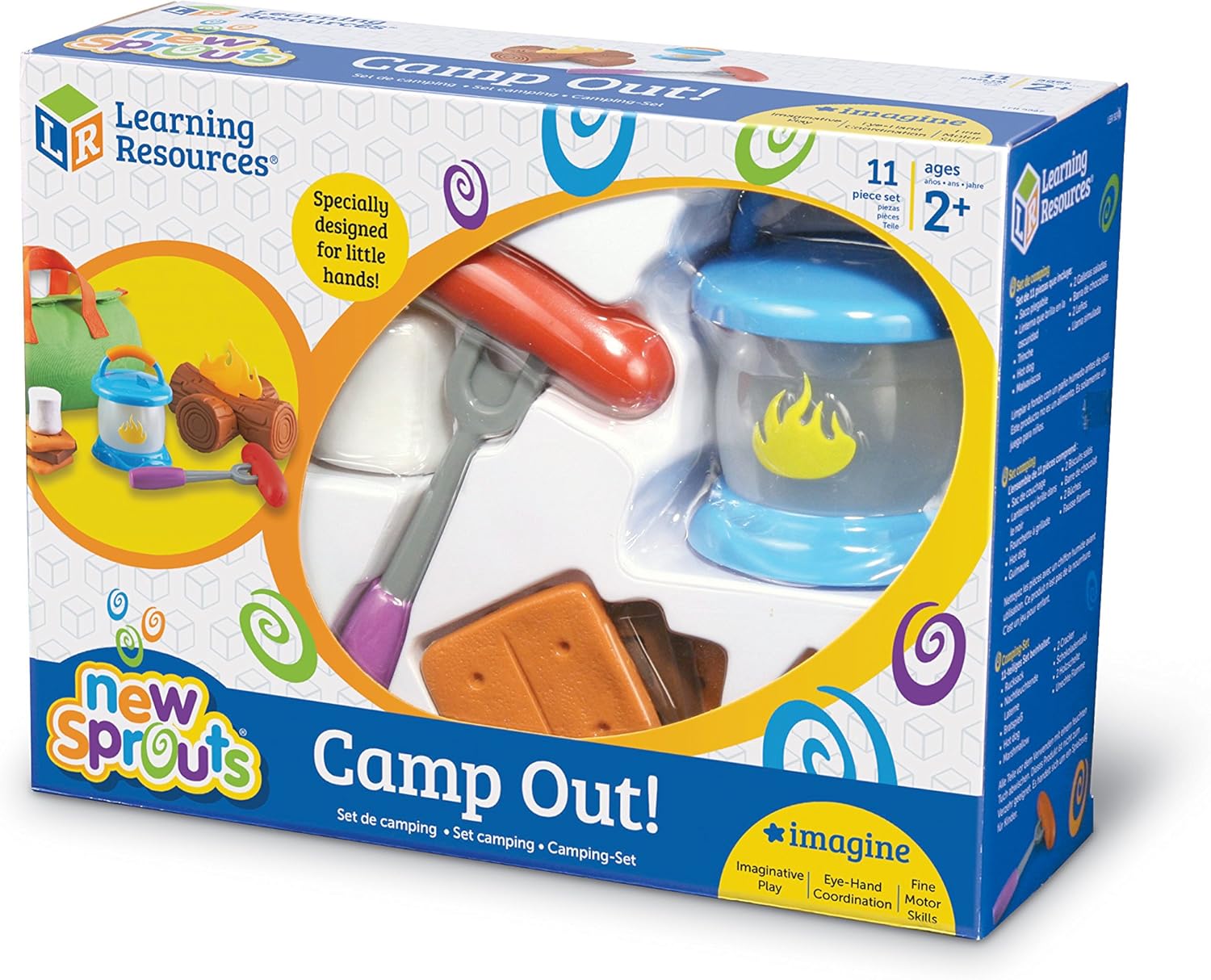 Learning Resources New Sprouts Camp Out!, Imaginative Play, Camping Toy, Outdoor Toys, 11 Pieces, Ages 2+: Toys & Games