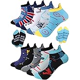 Haysandy 10 Pairs Novelty Hockey Socks for Men Teens Funny Cotton Athletic Ankle Socks Birthday Senior Night Gift for Hockey Lover Team Players