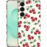 GlamCase Compatible with Samsung Galaxy S25 5G, Samsung S25 Case - Cherry Watercolor Pattern Printed Slim & Sleek Cute Plastic Protective Designer Back Phone Case/Cover for Samsung S25