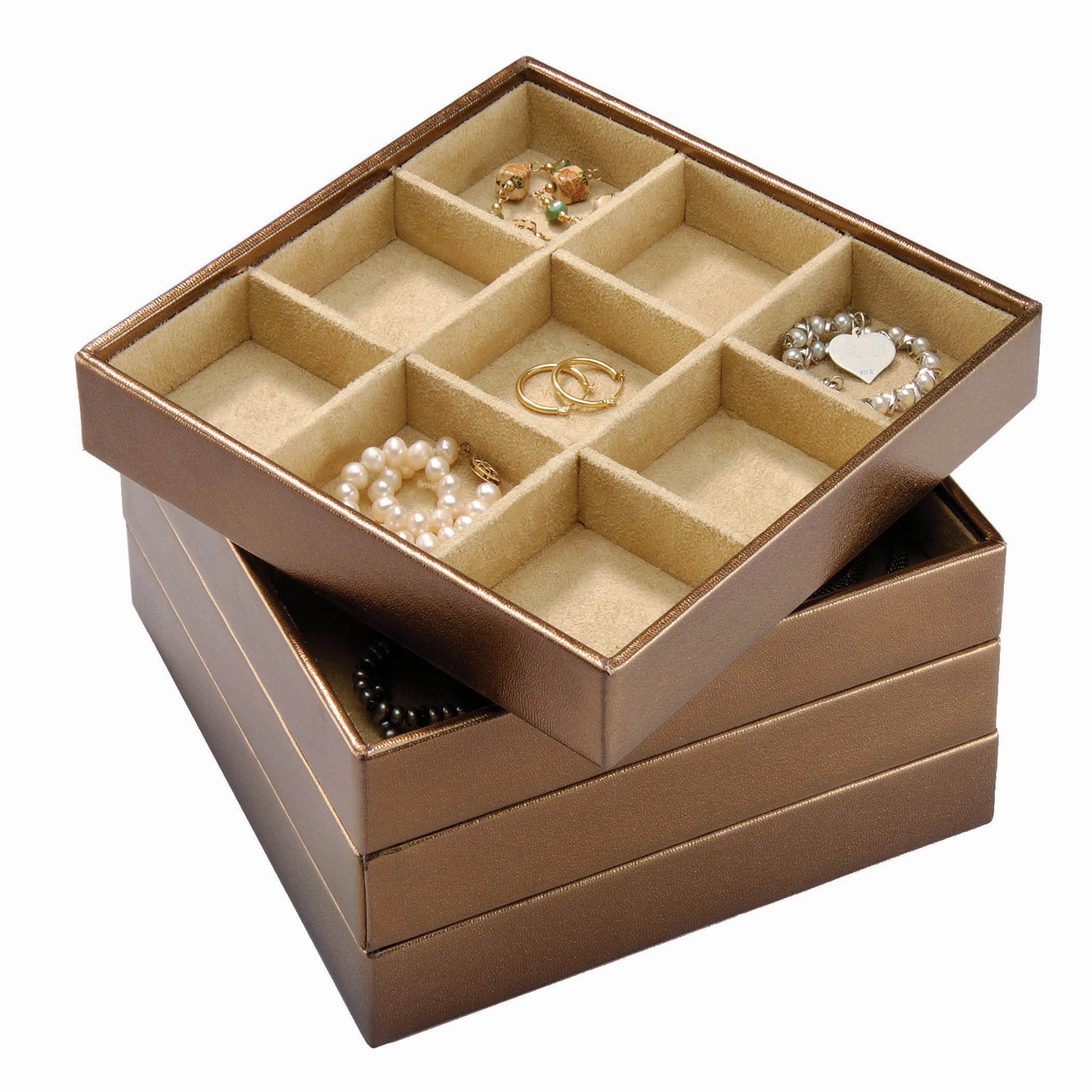 Stock Your Home Stacking Jewelry Organizer Trays for Multi
