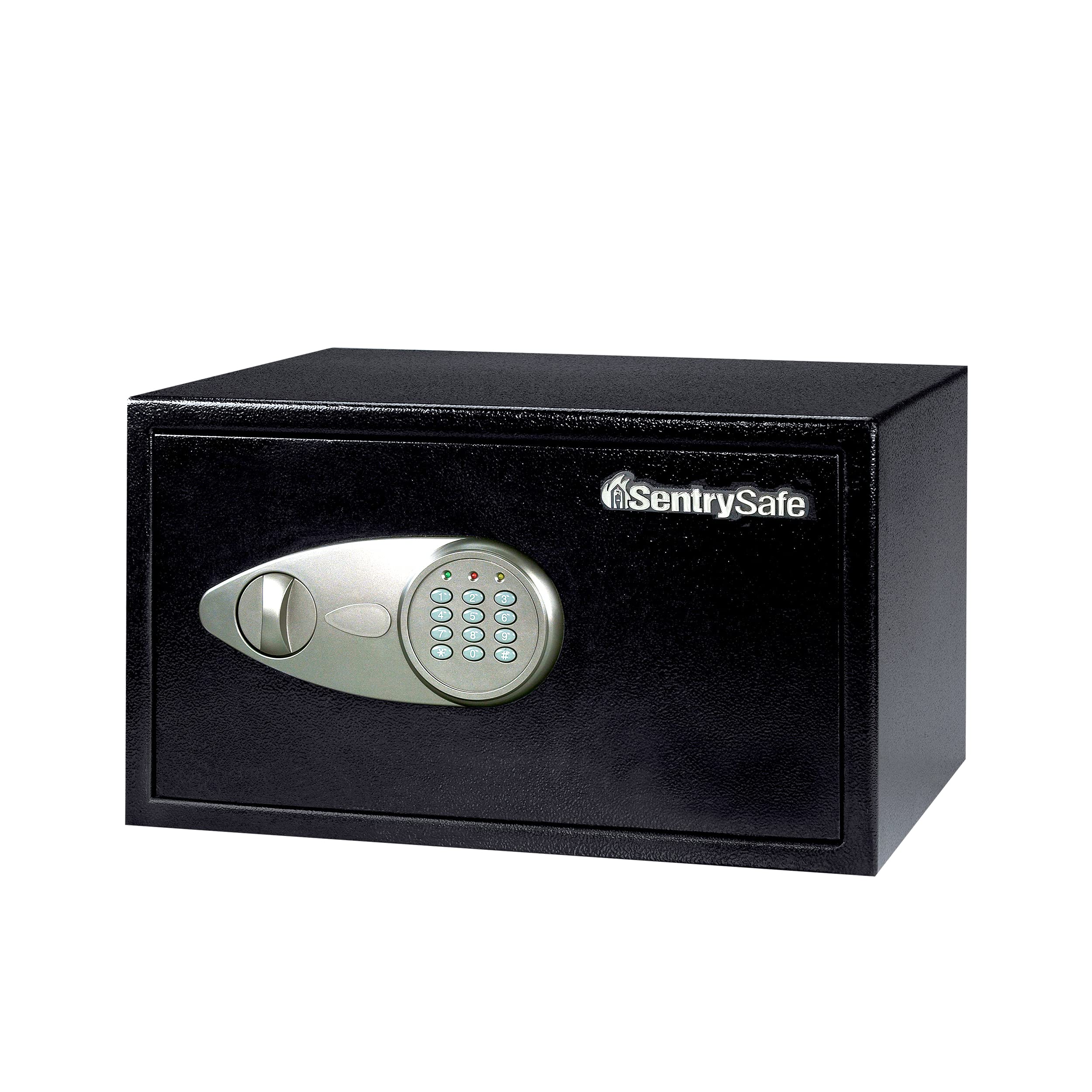 Photo 1 of SentrySafe Shelf Safe with Digital Keypad Lock, DOJ-Certified Steel Safe with Interior Lining and Bolt Down Kit for Money, Jewelry, Documents, 0.98 Cubic Feet, 8.9 x 16.9 x 13.6 Inches, X105