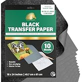 MyArtscape Graphite Transfer Paper 18" x 24" 10 Black Waxed Sheets | Waxed Carbon Paper Graphite Paper with 10 reusable sheets for tracing on canvas, wood, paper, metal and ceramic