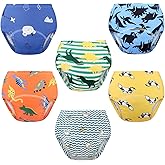 Nutyomi Baby Cotton Training Pants 6 Packs Toilet Training Underpants Absorbent Toddler Potty Training Underwear 2T-5T