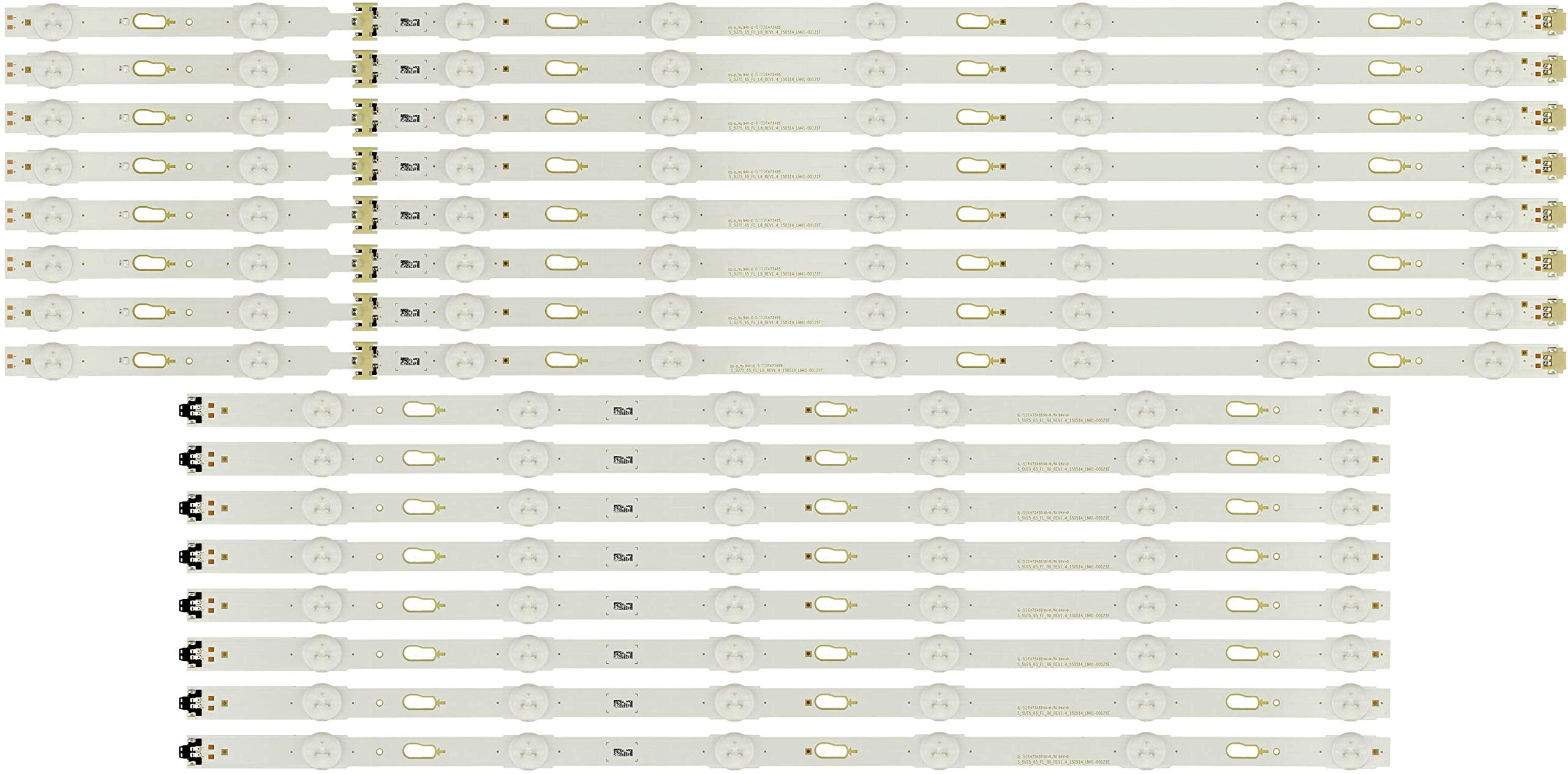 Samsung BN96-39665A/BN96-39666A LED Backlight Strips (16) Full Set for UE65MU6105KXXC