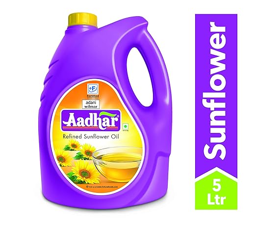 Aadhar Refined Sunflower Oil, 5L