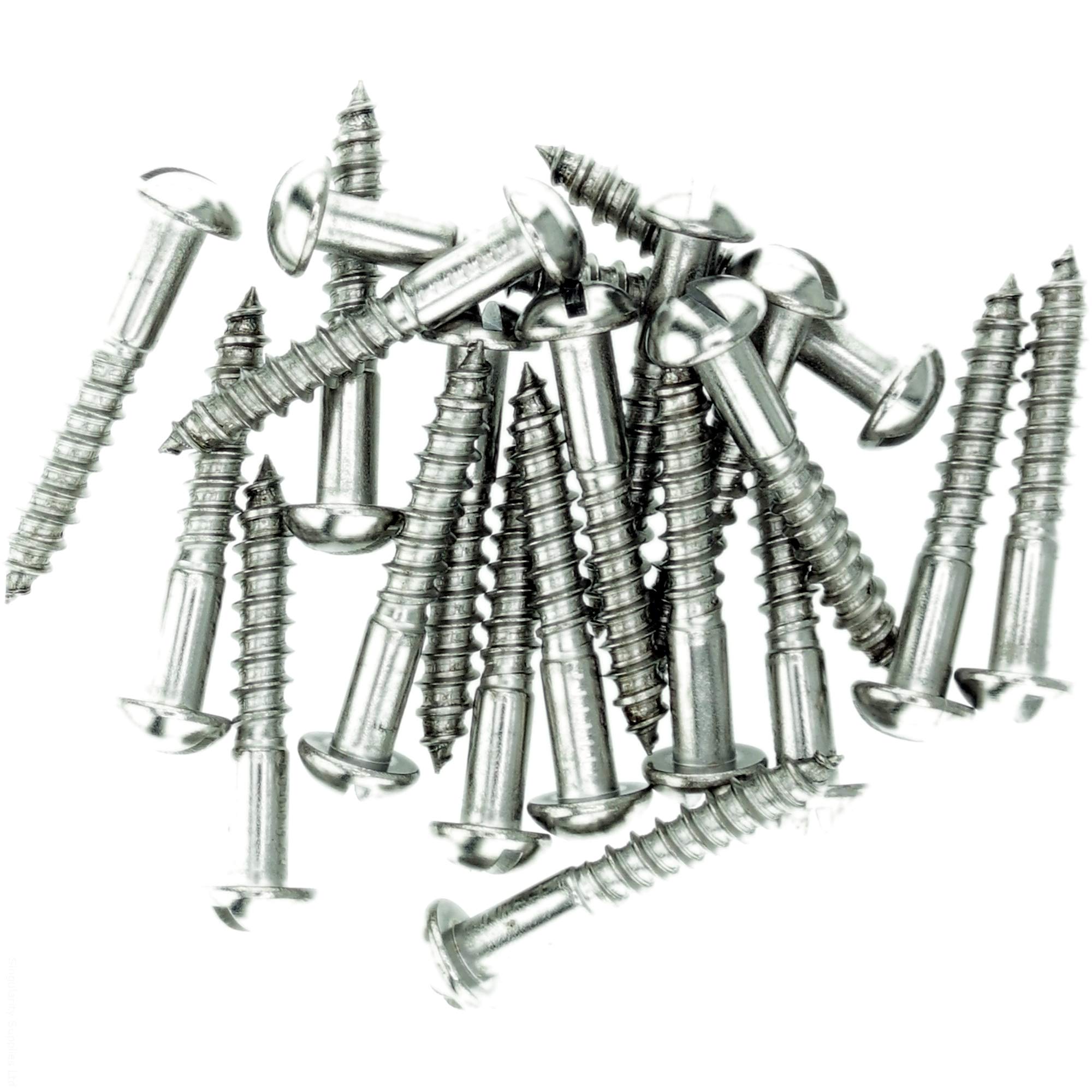 No.10 x 1.78 (5.0mm x 45mm) Slot Pan Wood Screw - Stainless Steel (A2) (Pack of 20)