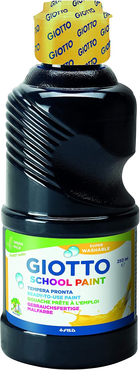 GIOTTO SCHOOL PAINT 250ML BLACK