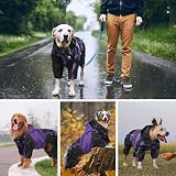 OUOBOB Waterproof Dog Raincoat Four-Loot Adjustable Hooded Poncho view 7