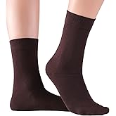 ELYFER Women's Thin Rayon Dress Socks - Casual Color Crew Socks, Comfort Seam