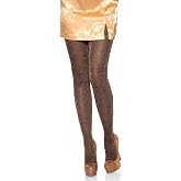 Leg Avenue Women's stretchy High Waist Lurex Shimmer Tights With Metaillic Fiber Shine