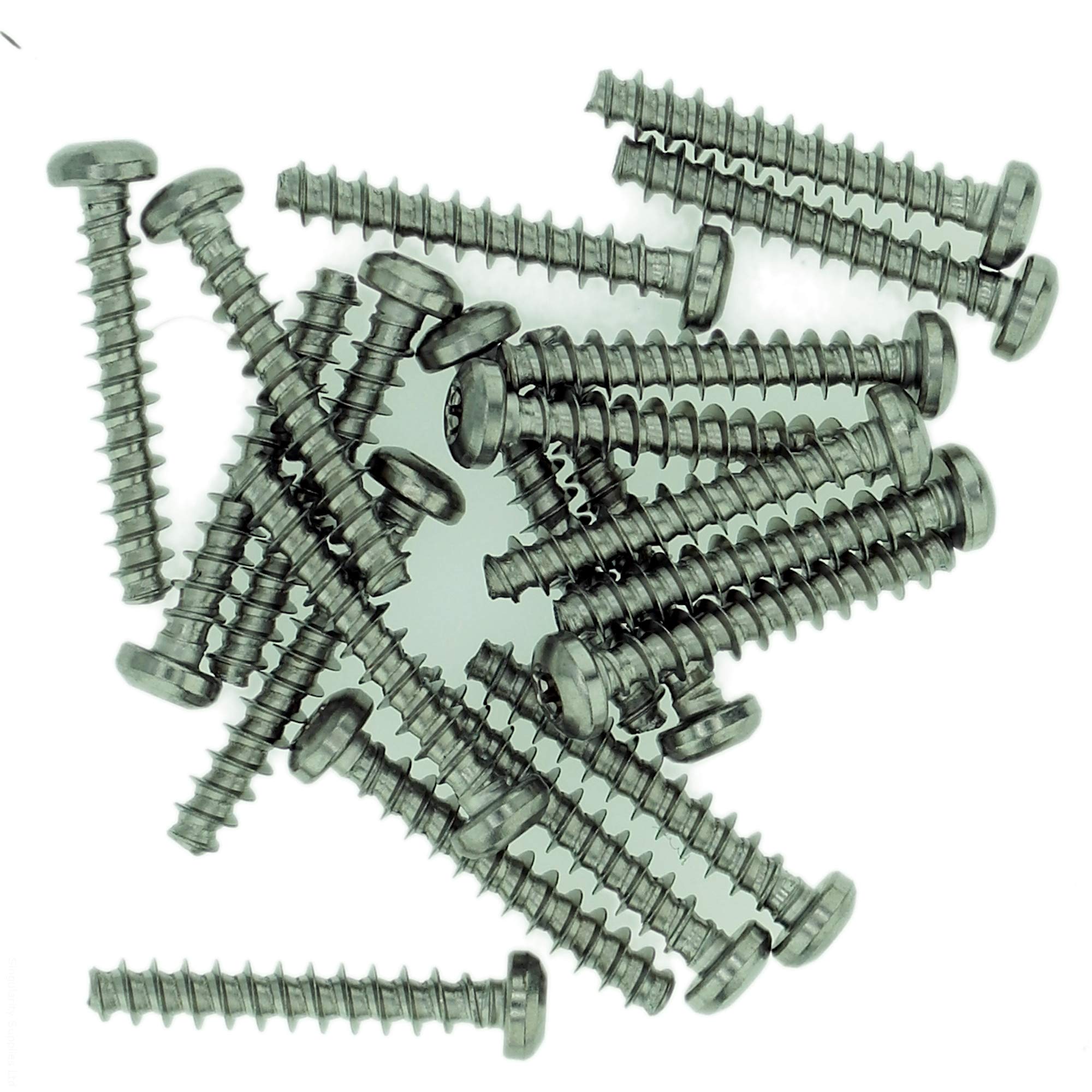 D3 (3mm x 12mm) TX Pan Screws for Plastic - Stainless Steel (A2) (Pack of 20)