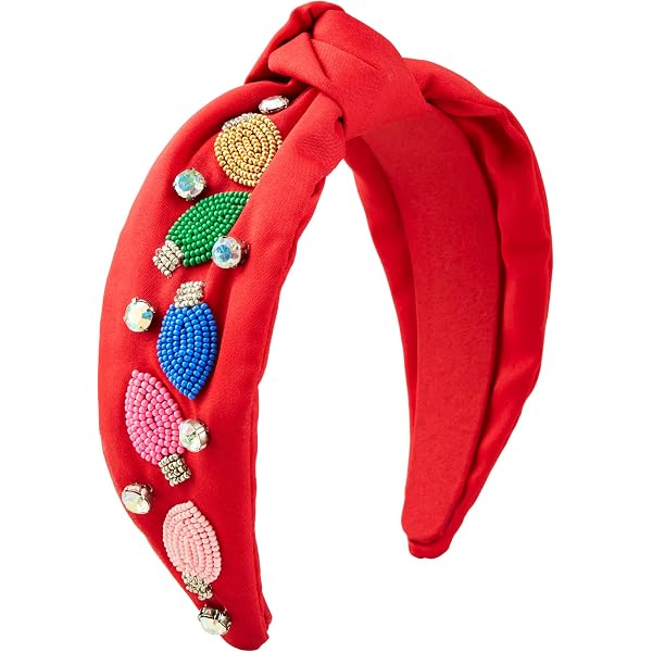 Mud Pie Damen Stirnband Weihnachten – Bestickt Mit \"fa La La\", Einheitsgröße, Blush