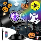 Brighter Halloween Projector Lights, 2026 Upgraded Halloween Decorations Holiday Projector Display 4 Patterns at A Time (Ocean Wave &amp; Patterns), 4 Holiday Themes Christmas&rsquo; Day Decor Light