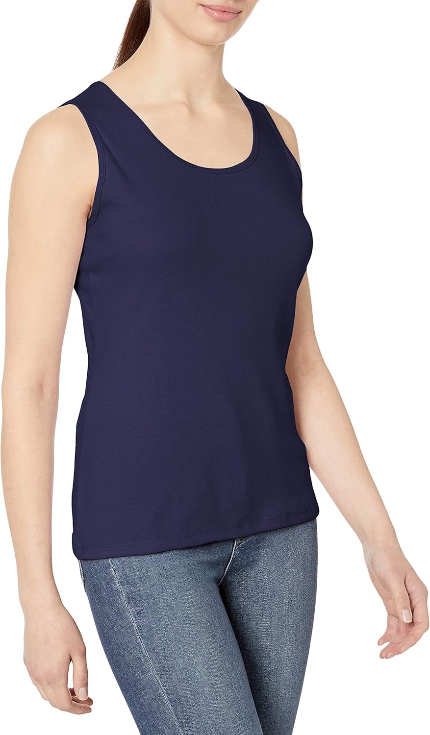 Hanes Women's Mini-Ribbed Cotton Tank at  Women’s Clothing store