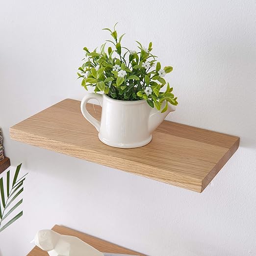 INMAN HOME - Estante Flotante de Madera Maciza de Roble para Pared
