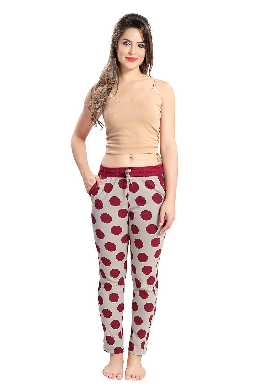 av2 women cotton solid jogger pyjama