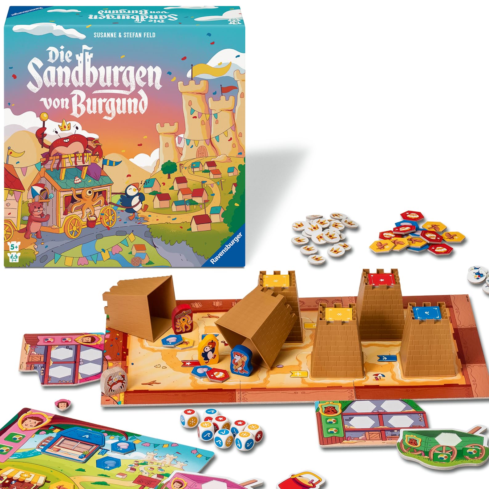 Ravensburger 24687 Die Sandburgen von Burgund - Kinderspiel ab 5 Jahren für 2-4 Personen