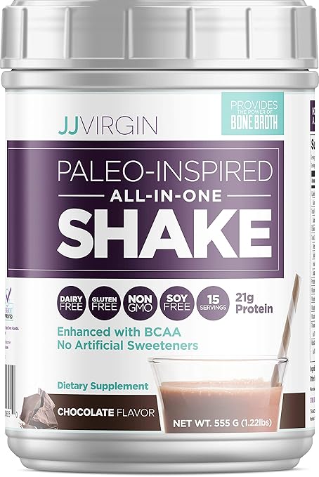 JJ Virgin Chocolate Paleo-Inspired All-in-One Shake - Paleo + Keto Friendly Protein Powder (15 Servings, 1.22 Pounds) best paleo powder JJ Virgin Chocolate Paleo-Inspired All-in-One Shake - Paleo + Keto Friendly Protein Powder (15 Servings, 1.22 Pounds) best paleo powder