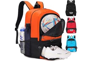 Hsmihair Soccer Bag-Soccer Backpack&Backpack for & Football Volleyball & Basketball,with Ball Compartment and Separate Cleat