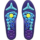 Glitopper Acupressure Magnetic Insoles Orthopedic Massage Insoles with Magnetic Technology Shock Absorption Arch Support Helps Blood Circulation and Relieve Fatigue(Blue,M(Men 8-11/women 9-12))
