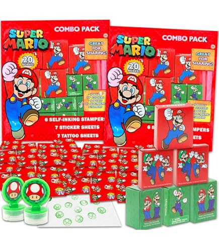 SuperMario Party&MarioPartySuperstarsセット Super Mario Party Theme Birthday Supplies: 9