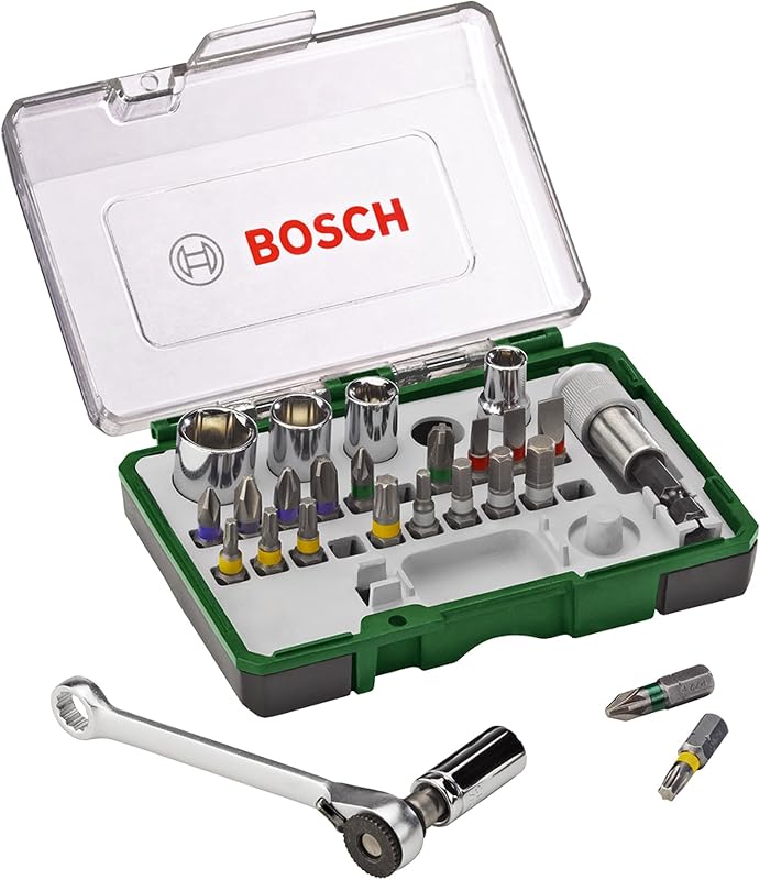 27tlg. Schrauberbit und Ratschen-Set (PH, PZ, Hex, T, S-Bit, Zubehör Bohrschrauber und Schraubendreher)