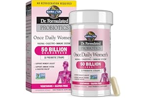 Garden of Life Dr. Formulated Once Daily Women's Probiotics with 50 Billion CFU & Organic Prebiotics – Vaginal Health, Digestive Support, Immune Support, Dairy Free, 30 Capsules