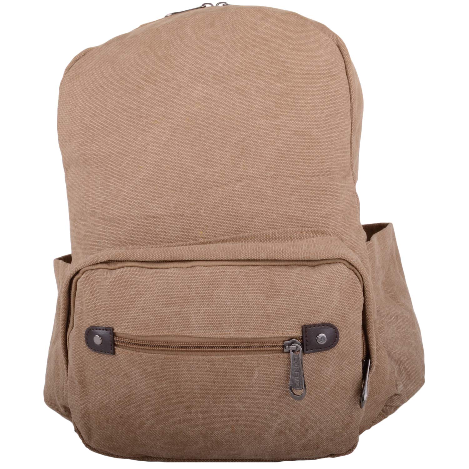 Valita Ladies/Mens Soft Canvas Travel/Hiking/Holiday/Work Backpack/Rucksack - Khaki