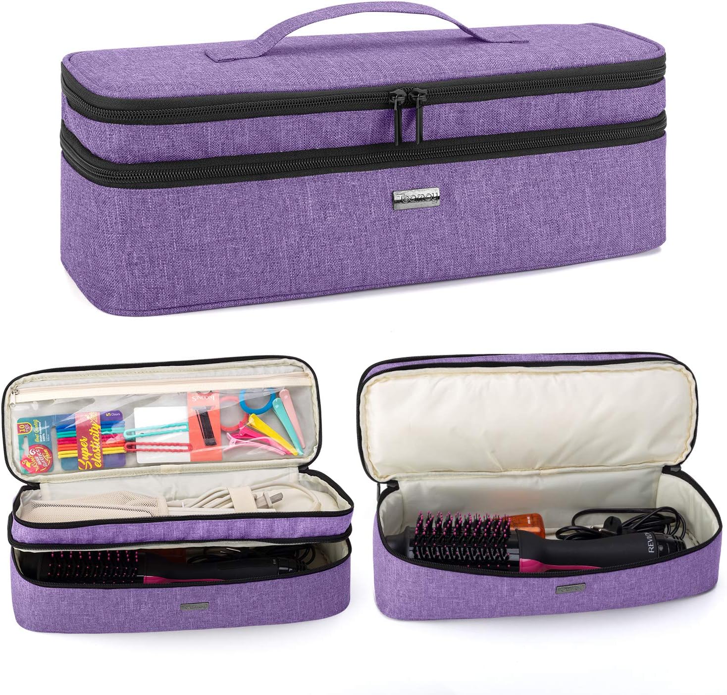 Teamoy Travel Case Compatible with Revlon One-Step Hair Dryer And Volumizer Hot Air Brush
