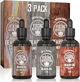 VIKING Beard Oil 3 Pack Unscented Sandalwood Bay Rum 30 ml