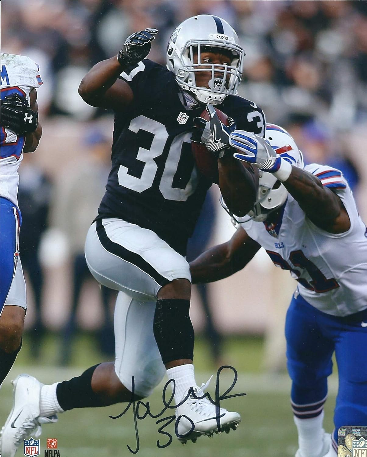 nfl custom fire pits on Autographed Jalen Richard 8x10 Oakland Raiders Photo Sports Collectibles Photographs