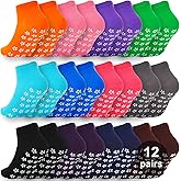 WANZHIHUI Grip Socks for Women & Men- Non Slip Sticky Grippy Socks Woman Gripper Slipper Sock for Hospital Yoga Pilates