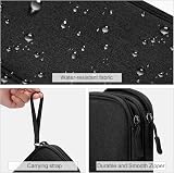 FYY Travel Cable Organiser 2-Layer Waterproof Electronics Case Black view 4