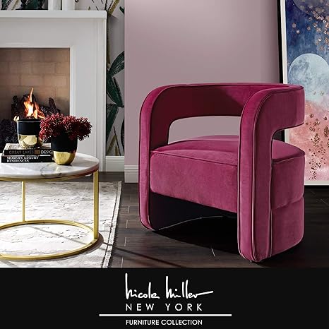 Amazon Com Nicole Miller Neil Accent Chair Velvet