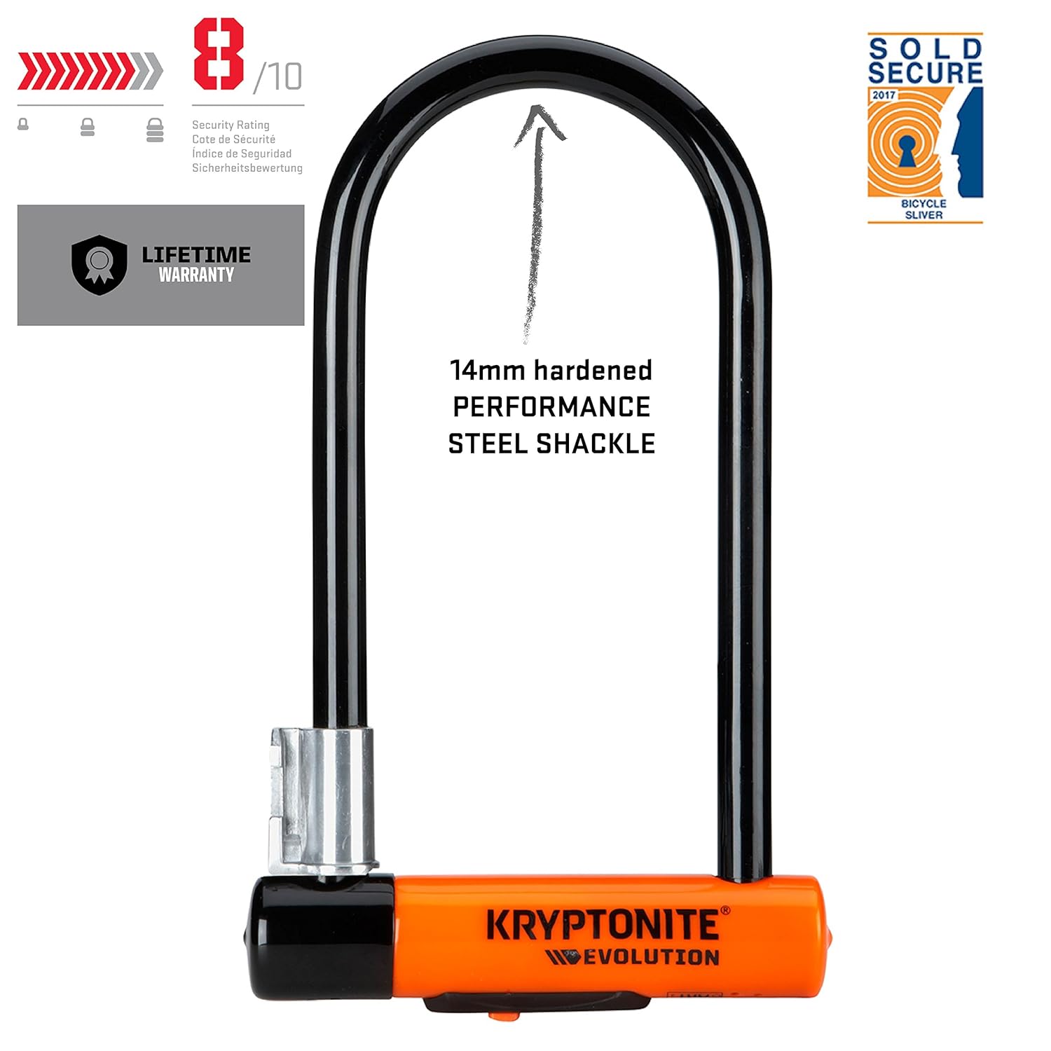 4Inch x 9Inch Kryptonite NewU Evolution Series 4 Standard Heavy Duty