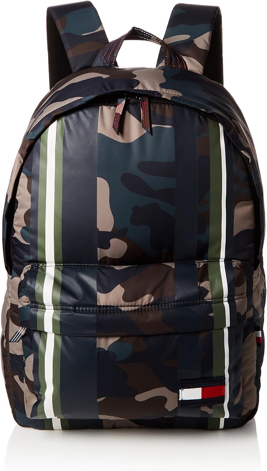 Tommy Hilfiger Light Nylon Backpack Camo Stripe, Men’s Backpack, Green