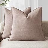 Foindtower Set of 2, Decorative Linen Soild Throw